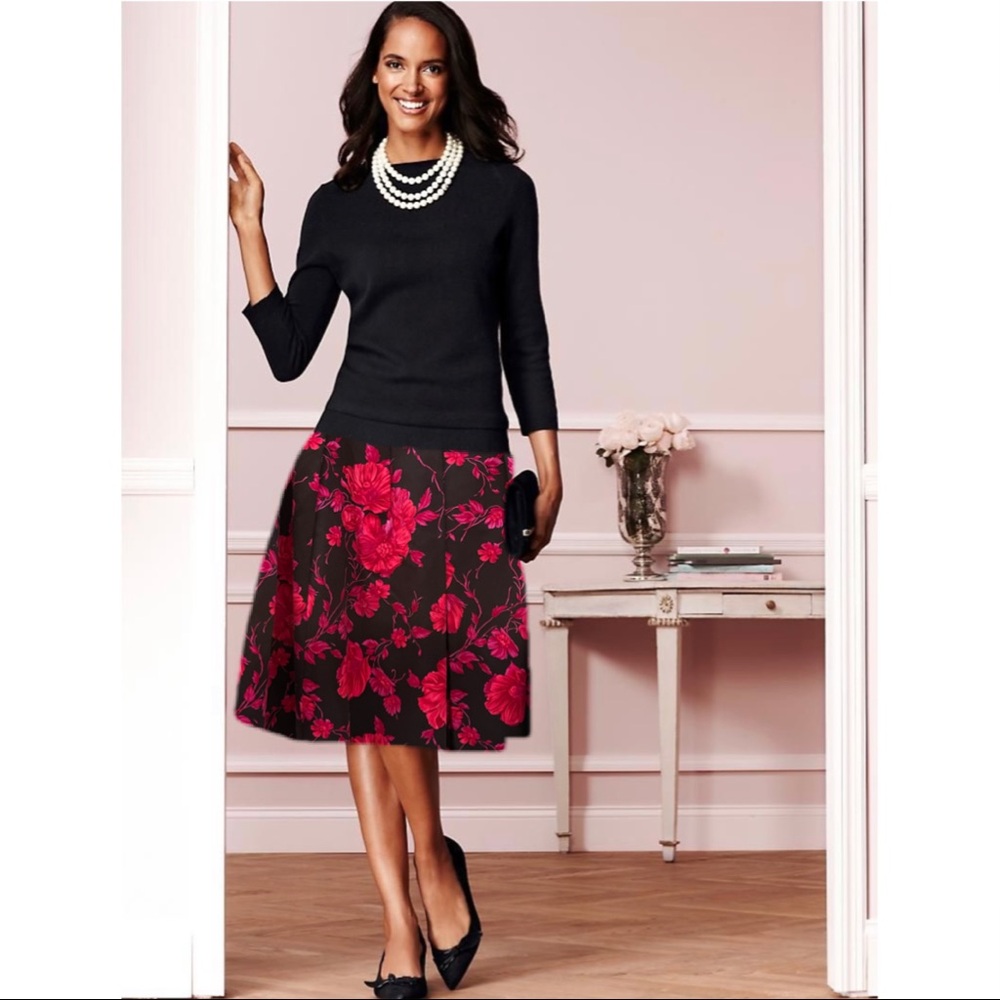 Talbots | Black & Pink Floral